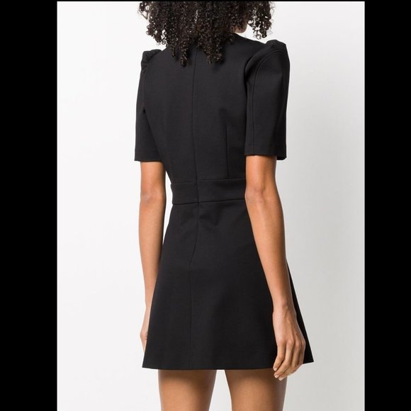 Flared Mini Dress Black Little Dress 38 S - Picture 2 of 12
